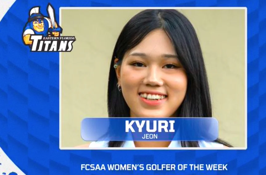 Kyuri Jeon of Eastern Florida State College Claims FCSAA Golfer of the Week Honor